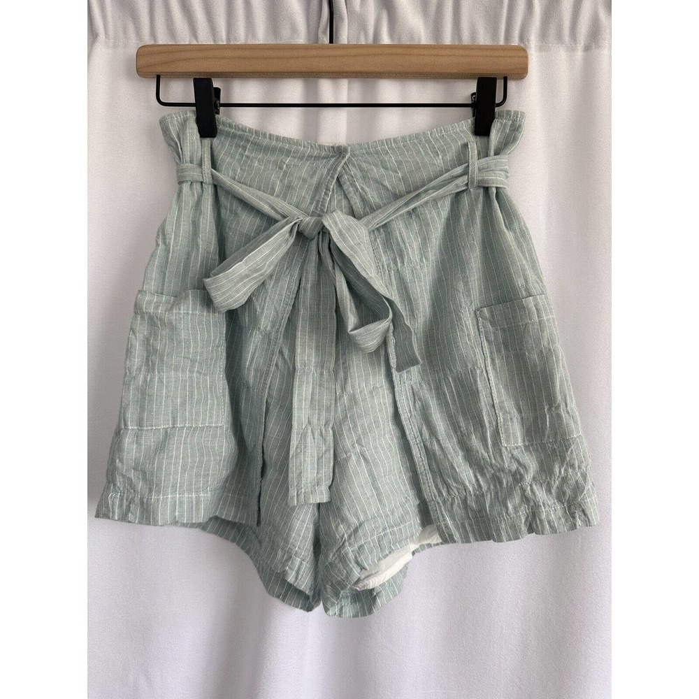 Urban Outfitters Blue Striped High Waisted Skort Shorts Size Womens Small